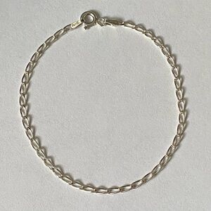 Sterling Silver 925 Italy Dainty Chain Link Bracelet
